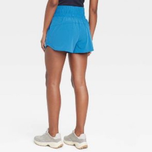 Women's High-Rise Woven Shorts- JoyLab Blue M - Picture 2 of 9